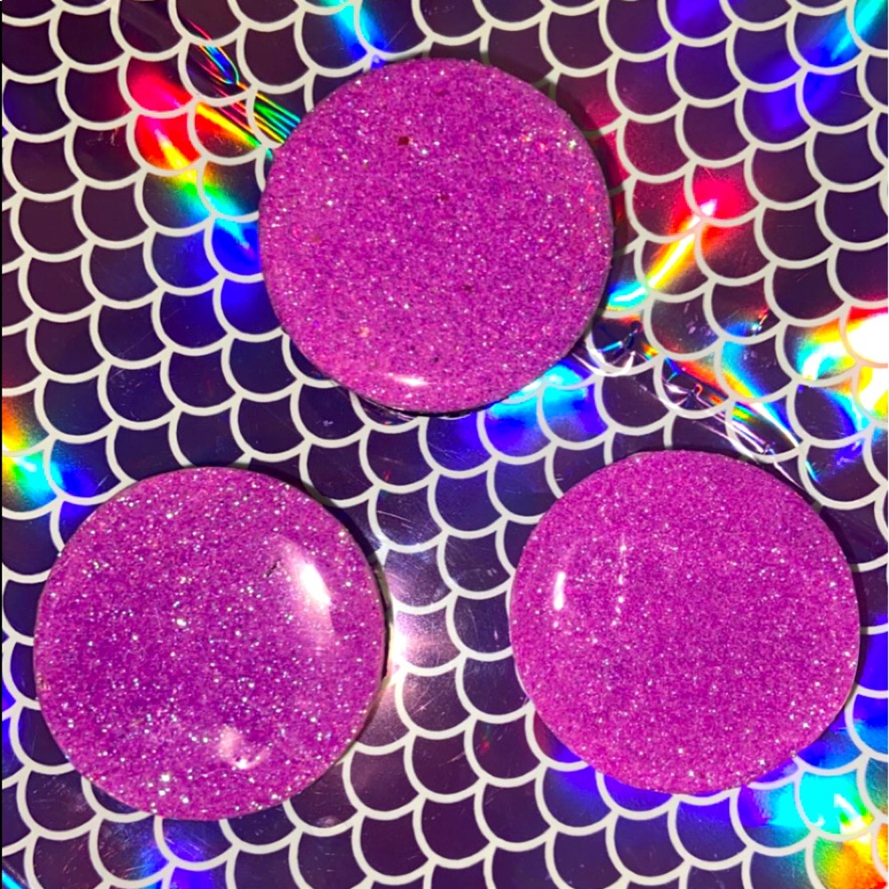 Custom pink glitter 3m pop socket